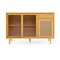 Natural Wicker Buffet Cabinet with Sliding Door Rattan Cabinet Drawer 47 Inch Storage